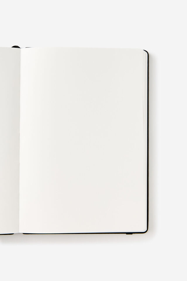 Metro A5 Hard Plain Notebook, Black