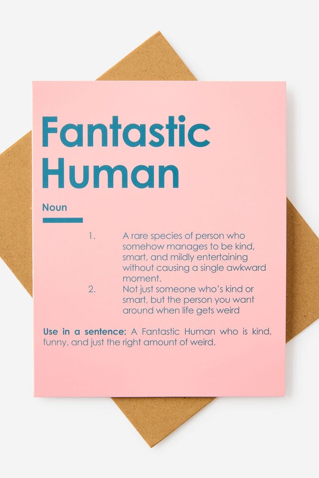 Funny Birthday Card 2.0, FANTASTIC HUMAN