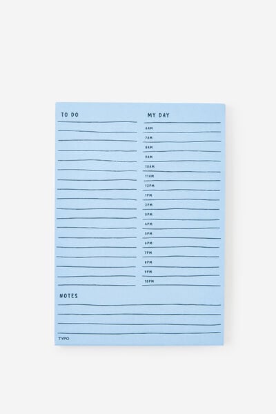 A5 Planner Pad, TO DO BLUE SKIES