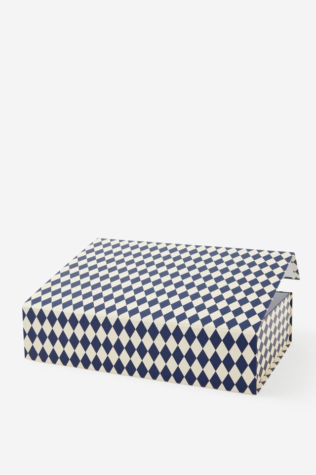 Large Magnetic Flat Pack Box, HARLEQUIN CHRISTMAS
