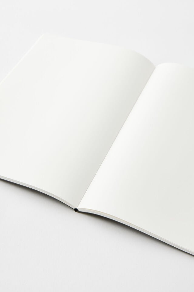 B5 Soft Cover Plain Notebook, BLACK