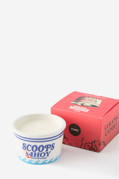 Collab Ceramic Shaped Candle, LCN NET STRANGER THINGS SCOOPS AHOY