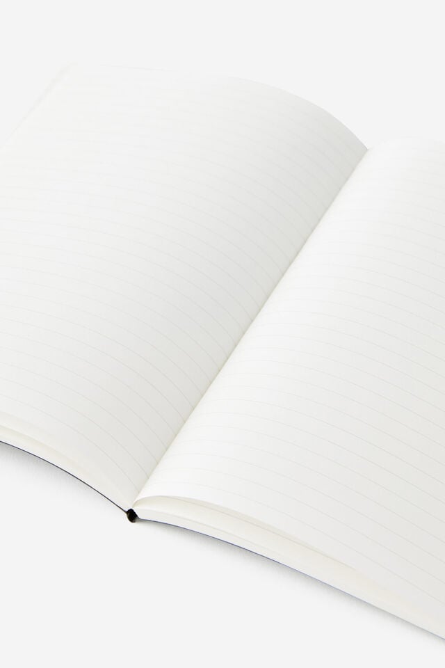 A5 Soft Cover Lined Notebook, BLACK