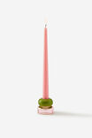 Glass Candle Holder, STRAWBERRY MILK / OLIVE - example image 3