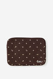 Personalised Take Me Away 13 Inch Laptop Case, DITSY PANSY / ESPRESSO BEAN - alternate image 1