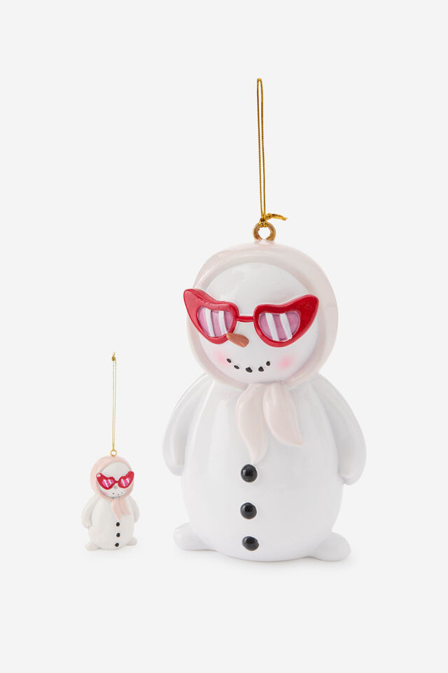 Oversized Resin Ornaments, MRS SNOW