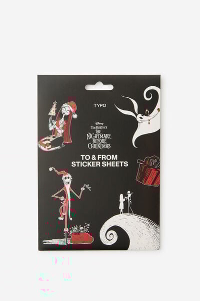 To & From Sticker Sheets, LCN DIS NIGHTMARE BEFORE CHRISTMAS