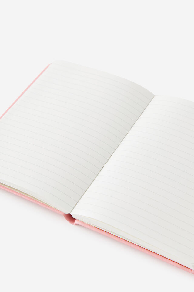 Personalised B6 Hard Cover Lined Notebook, STRAWBERRY MILK