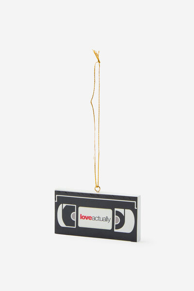 Collab Resin Christmas Ornament, LCN UNI LOVE ACTUALLY VHS