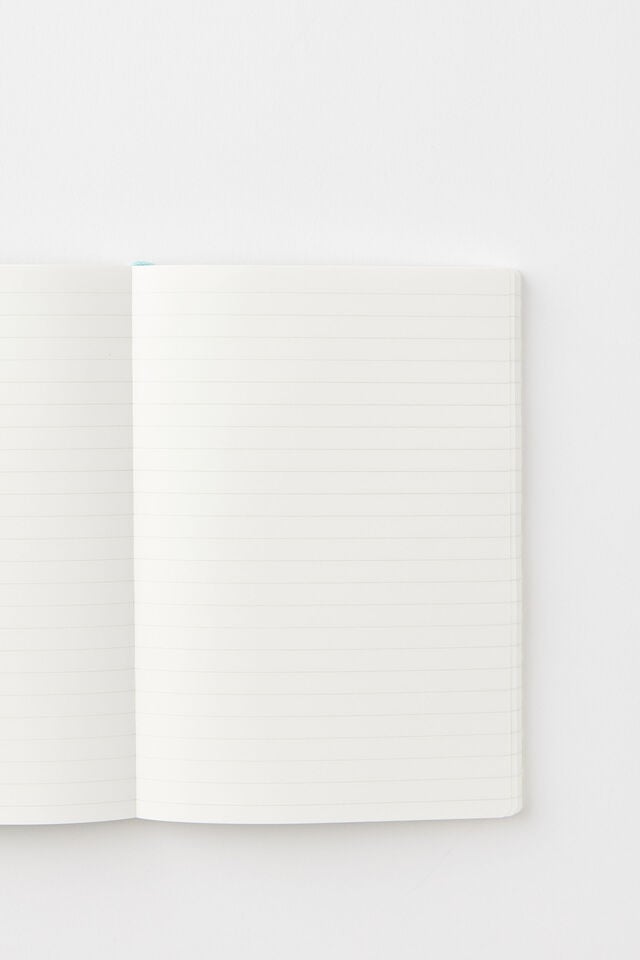 B6 Soft Cover Lined Notebook, TYPO GREEN