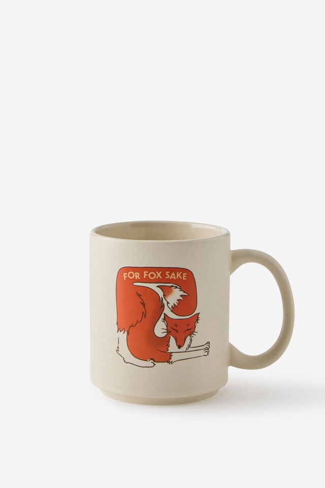Daily Mug, OH FOR FOX SAKE ECRU