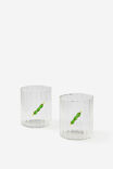 Set Of 2 Glass Icon Tumblers, DIRTY MARTINI - example image 3