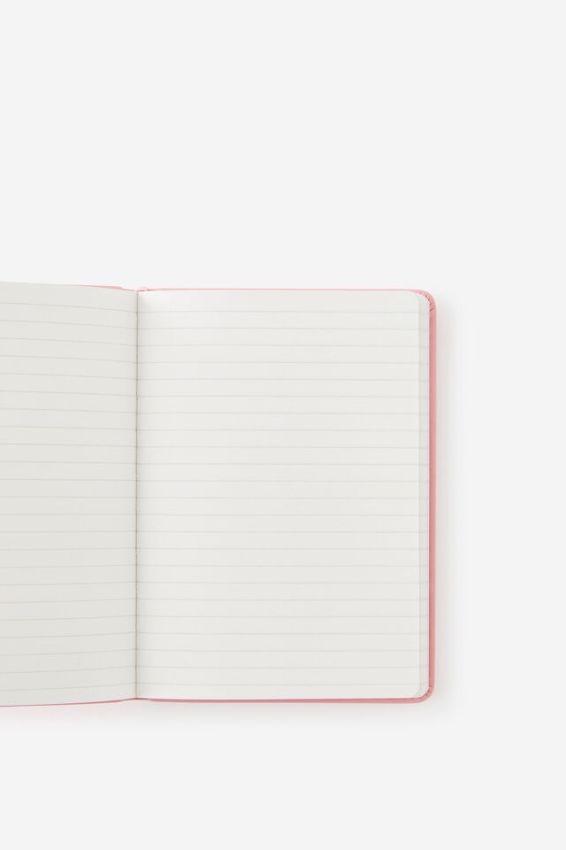 Personalised B6 Hard Cover Lined Notebook, STRAWBERRY MILK