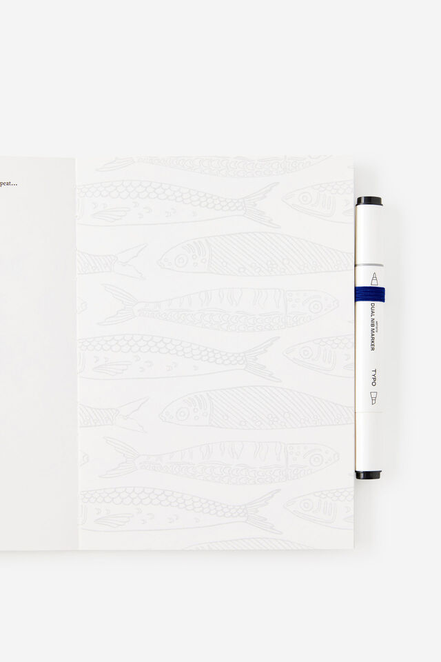 A5 Stitch Bound Colouring Book, OCEANA