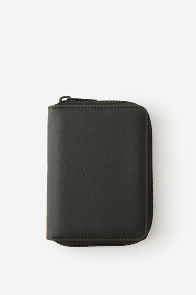 Traveller Passport Holder Pu, BLACK