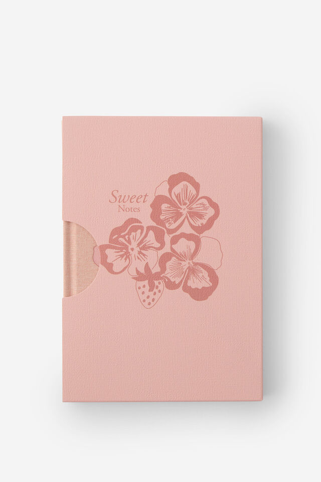Loft A5 Plain Notebook, Pink Clay Pansy