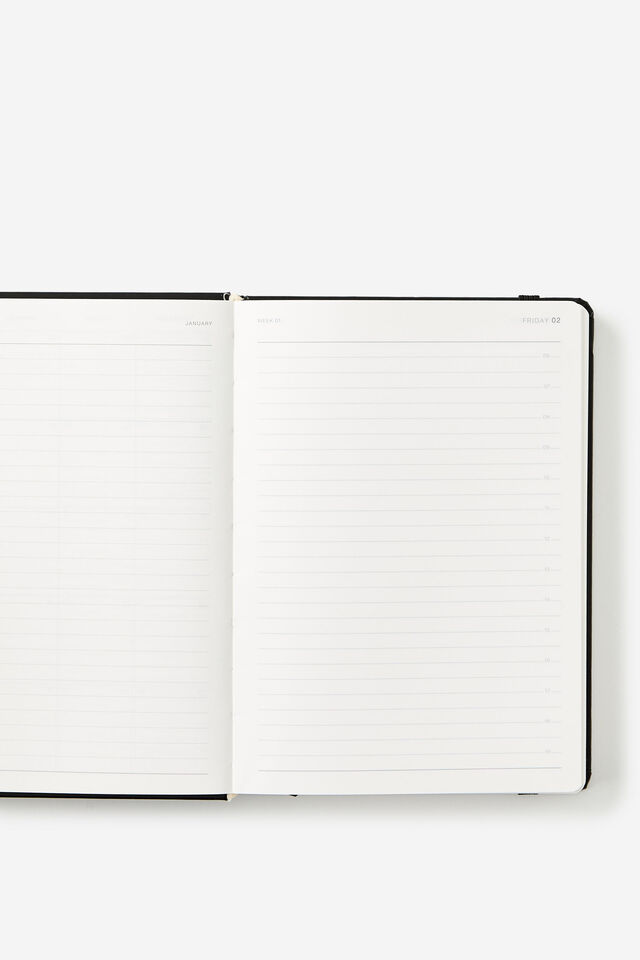 2026 B6 Daily Hard Metro Diary, Black