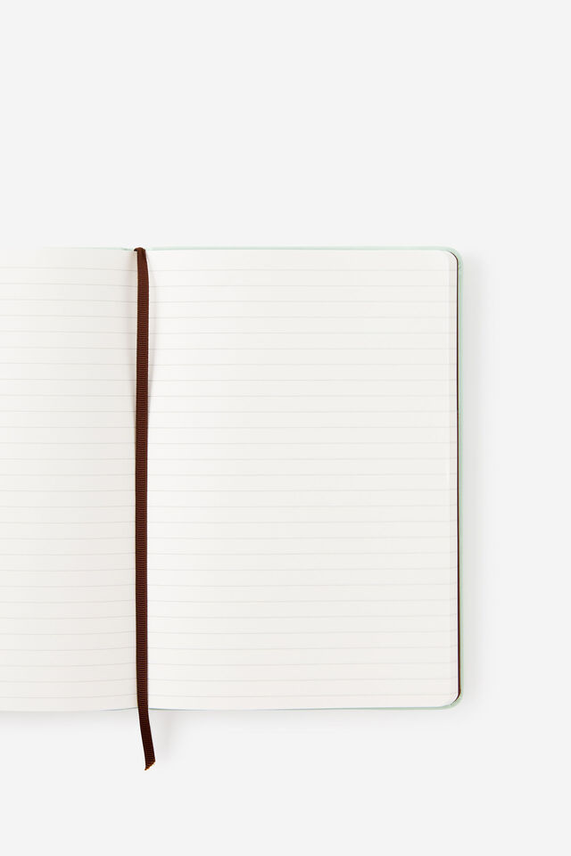 Personalised A5 Hard Lined Notetaker Notebook, MINTY ESPRESSO