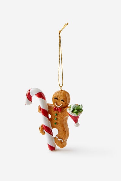 Resin Christmas Ornament, MONEY BAGS GINGY