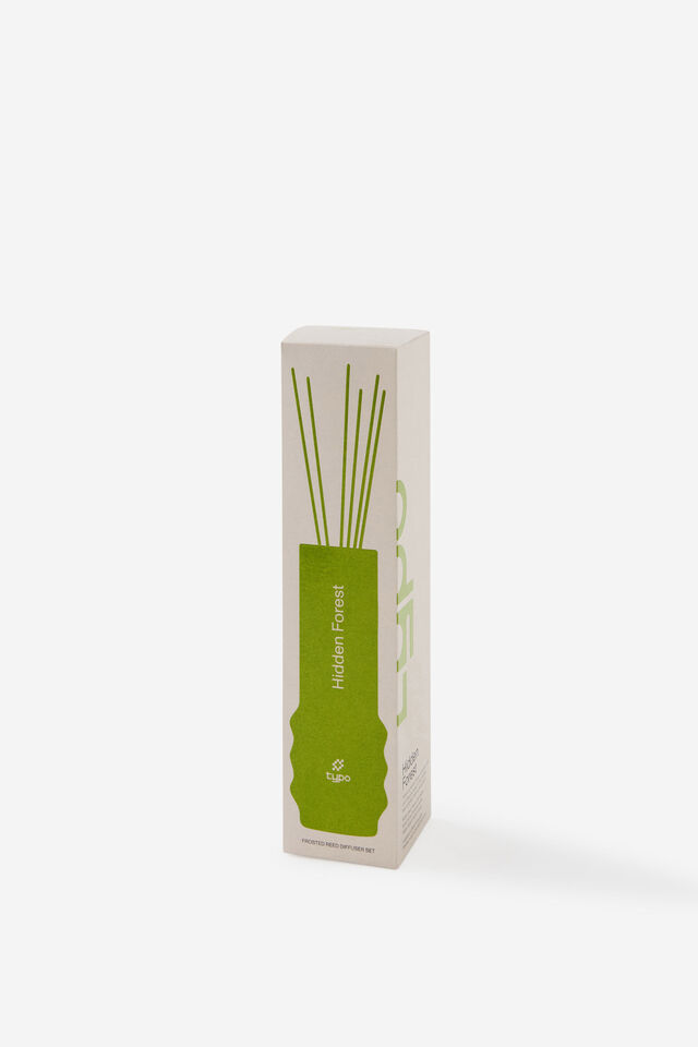 Frosted Reed Diffuser Set, HIDDEN FOREST GREEN