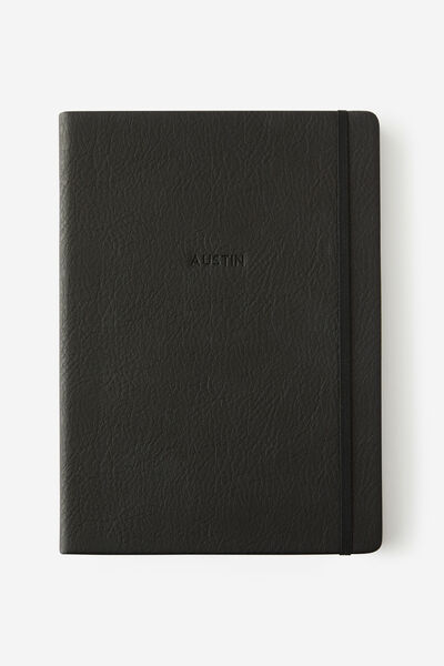 Personalised A4 Buffalo Journal, BLACK