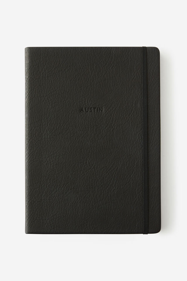 Personalised A4 Buffalo Journal, BLACK