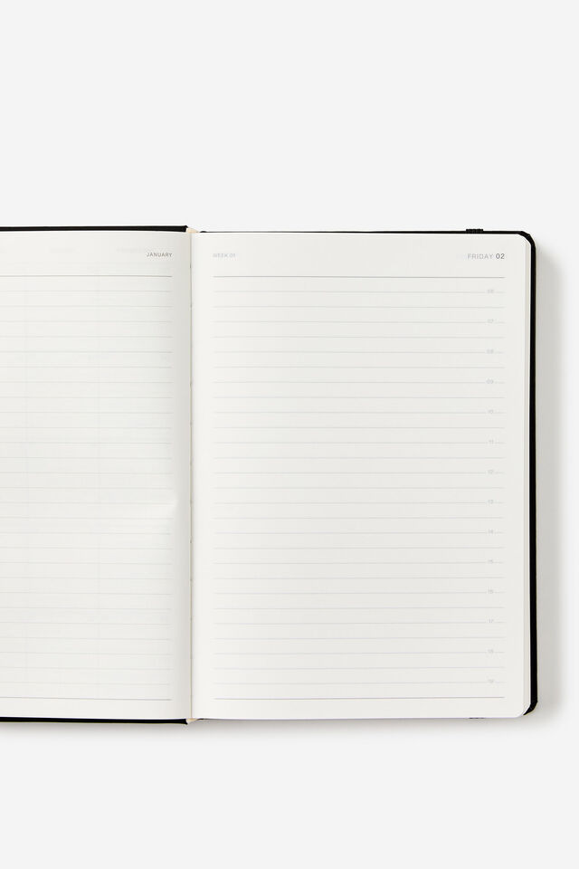 2026 A5 Daily Hard Metro Diary, Black