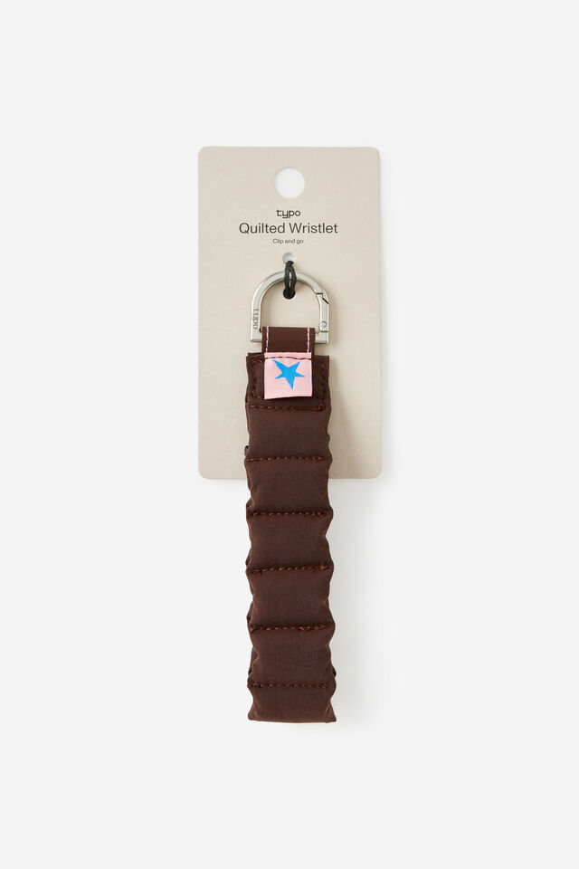 Quilt Wristlet, ESPRESSO