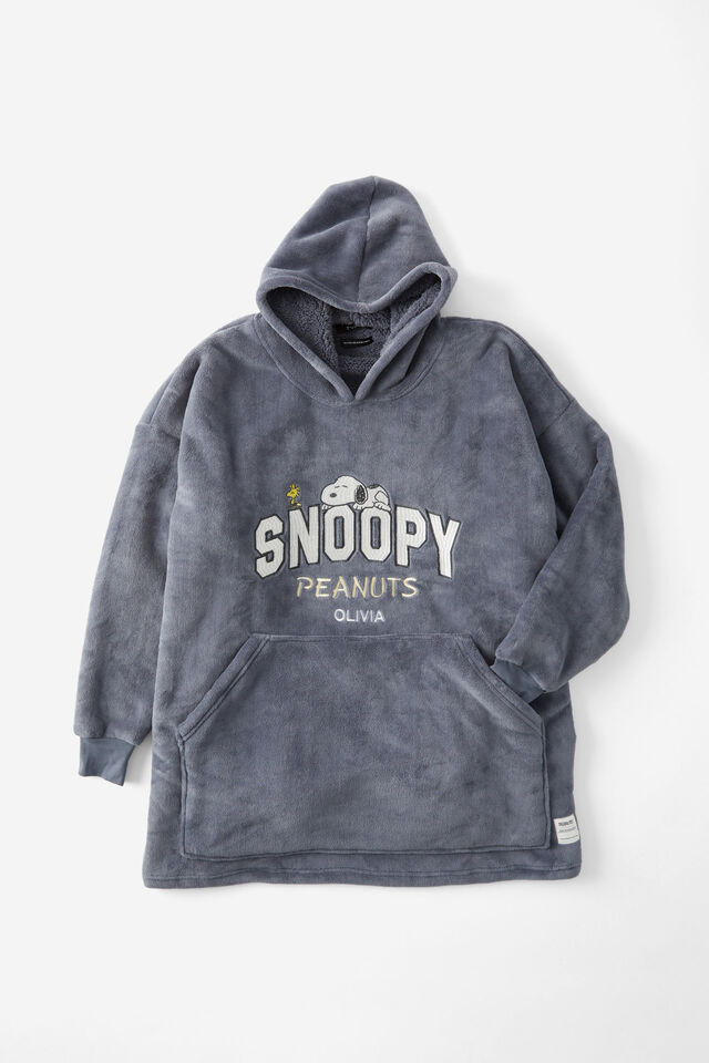Personalised Collab Oversized Hoodie Adult, LCN PEA SNOOPY