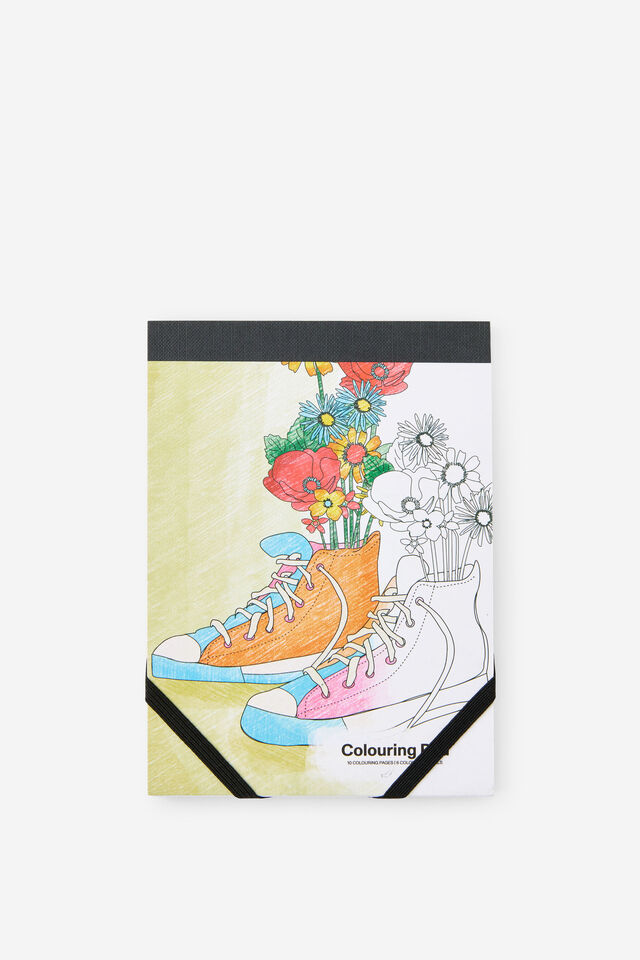 Mini Colouring Pad, PETALS & PAWS