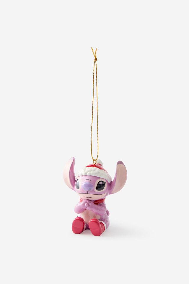 Collab Resin Christmas Ornament, LCN DIS LILO AND STITCH CHRISTMAS ANGEL