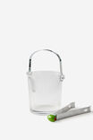 Glass Ice Bucket With Tongs, DIRTY MARTINI - example image 1