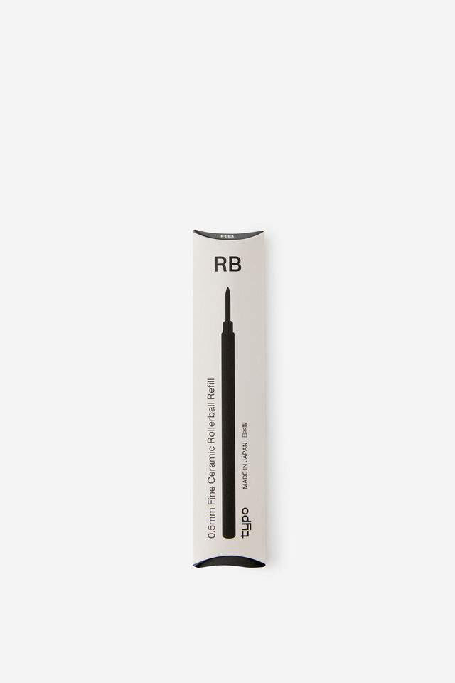 0.5 Mm Ceramic Rollerball Refill, BLACK