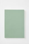 B5 Soft Cover Lined Notebook, TYPO GREEN - alternate image 1