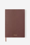 Personalised B5 Soft Lined Notetaker Notebook, ESPRESSO - example image 1