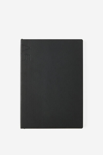 A5 Soft Cover Dot Notebook, BLACK