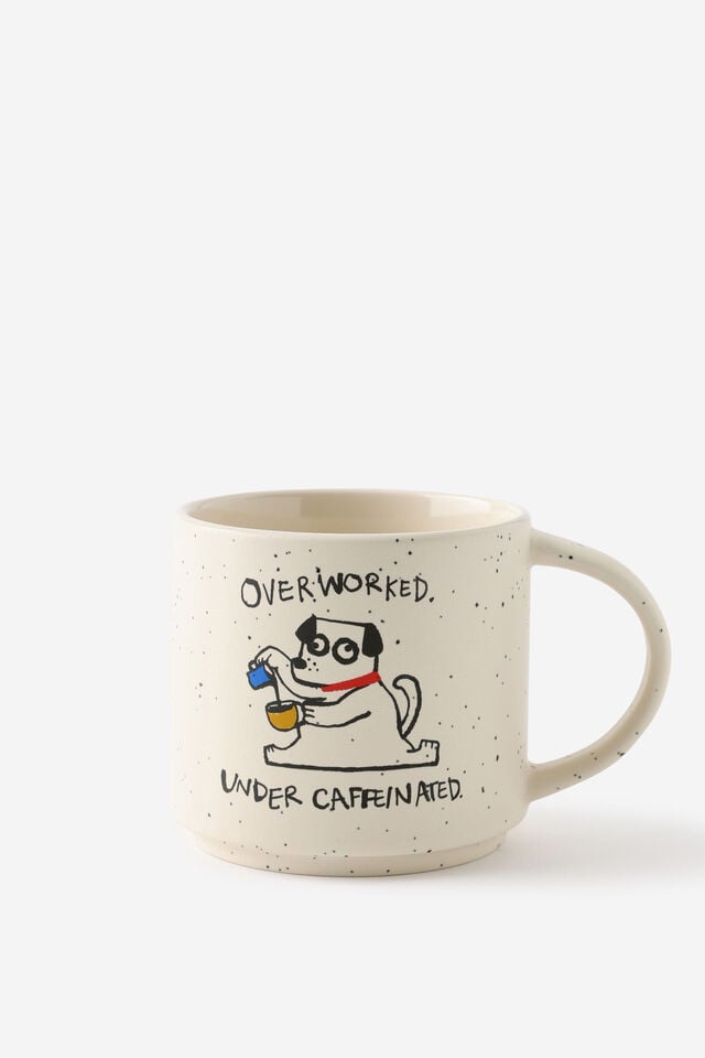 Everyday Mug, OVERWORKED. UNDER CAFFEINATED.