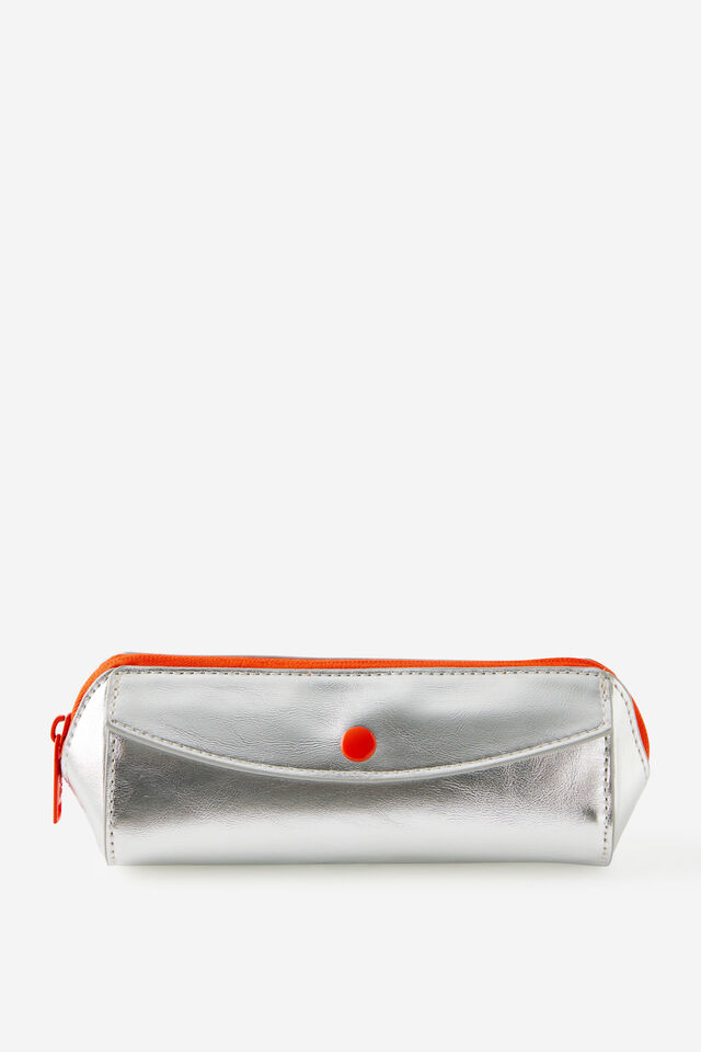 Tetra Pencil Case, CHROME LAVA RED