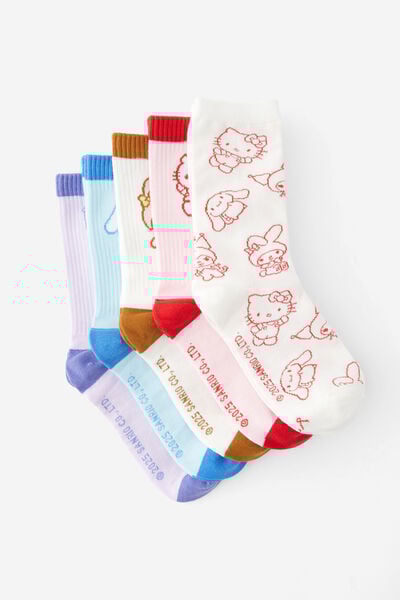 Box Of Socks, LCN SAN HELLO KITTY CHARACTERS (S/M)