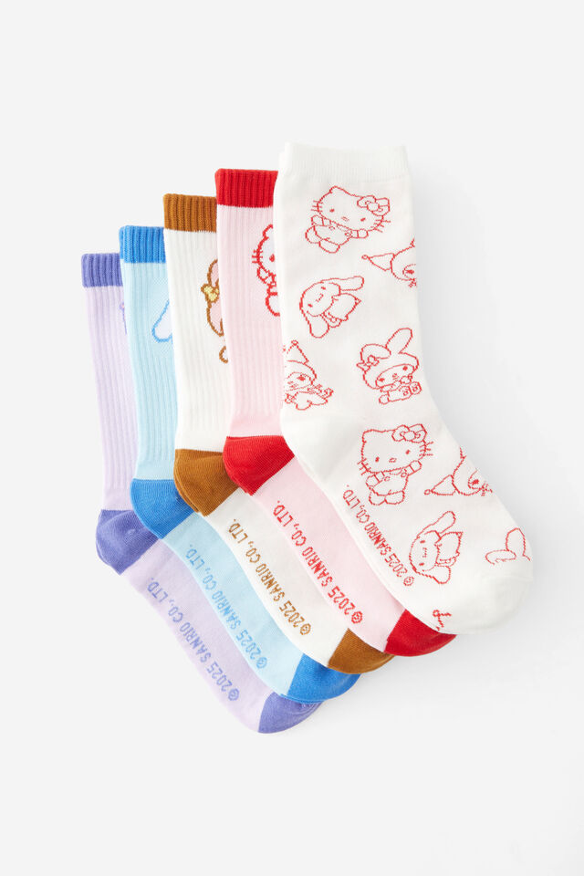 Box Of Socks, LCN SAN HELLO KITTY CHARACTERS (S/M)