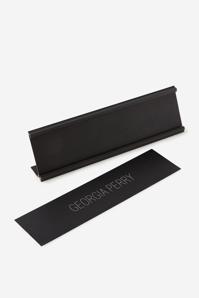 Personalised Desk Sign, BLACK