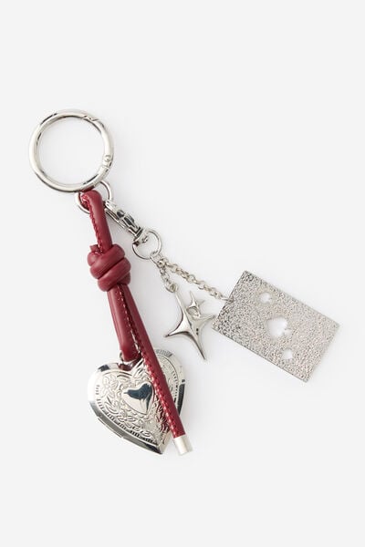 Bag Charm, LUCKY GIRL/SILVER