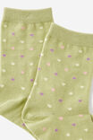 Mid Crew Socks, HEART YDG BAY LEAF - example image 3