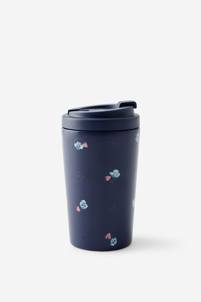 Metal Commuter Cup, DITSY PANSY / MIDNIGHT