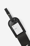 Personalised Core Luggage Tag, BLACK/ONE WAY TICKET - alternate image 2