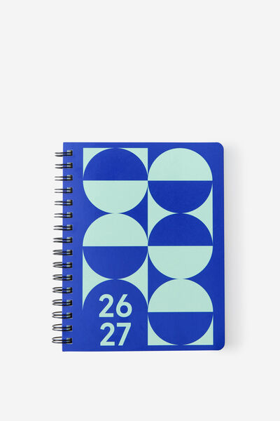 26/27 Weekly Planner, BERRY BLUE GEO