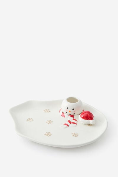 Christmas Platter, MELTING SNOWMAN