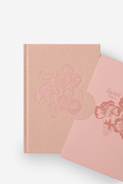 Loft A5 Lined Notebook, Pink Clay Pansy