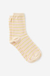 Mid Crew Socks, TANGERINE STRIPE - example image 1