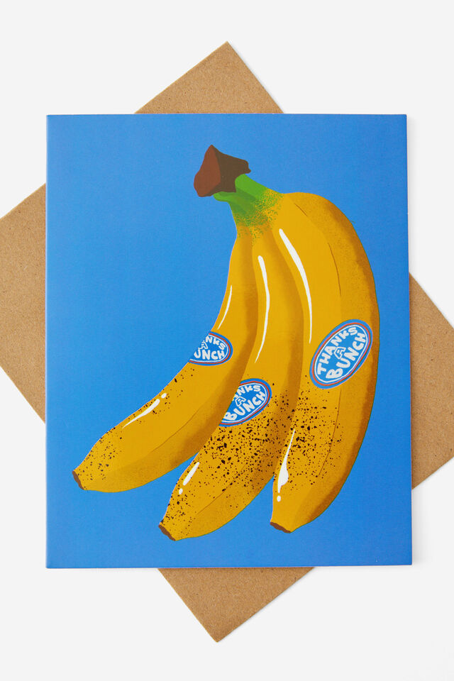 Premium Thank You Card, THANKS A BUNCH UV